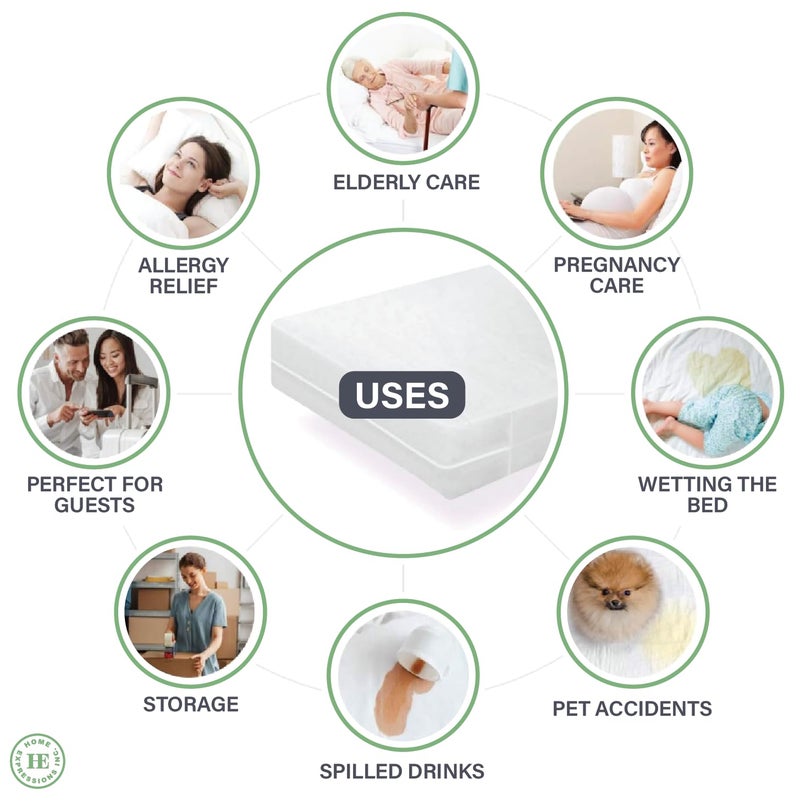 Home Expressions 4Gauge Vinyl Mattress Protector Fitted Sheet Style Waterproof Mattress Cover Breathable and Spill Protection Fits a Mattress Up to 11.5" Deep (King 80" x 78" x 11.5 Deep) - Image 4